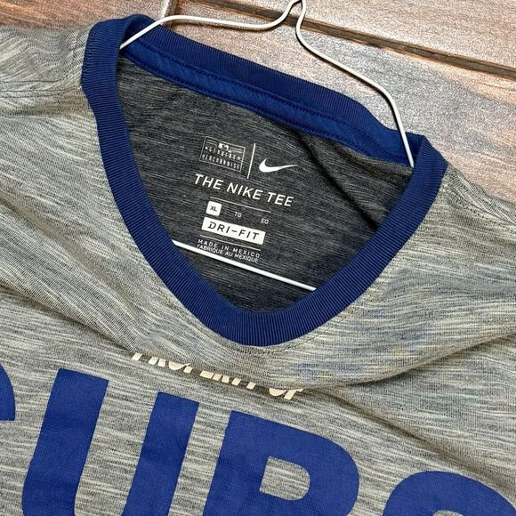 Men's Nike Chicago Cubs Dri-Fit Shirt MLB Baseball Gray EUC Sz XL - Picture 4 of 5